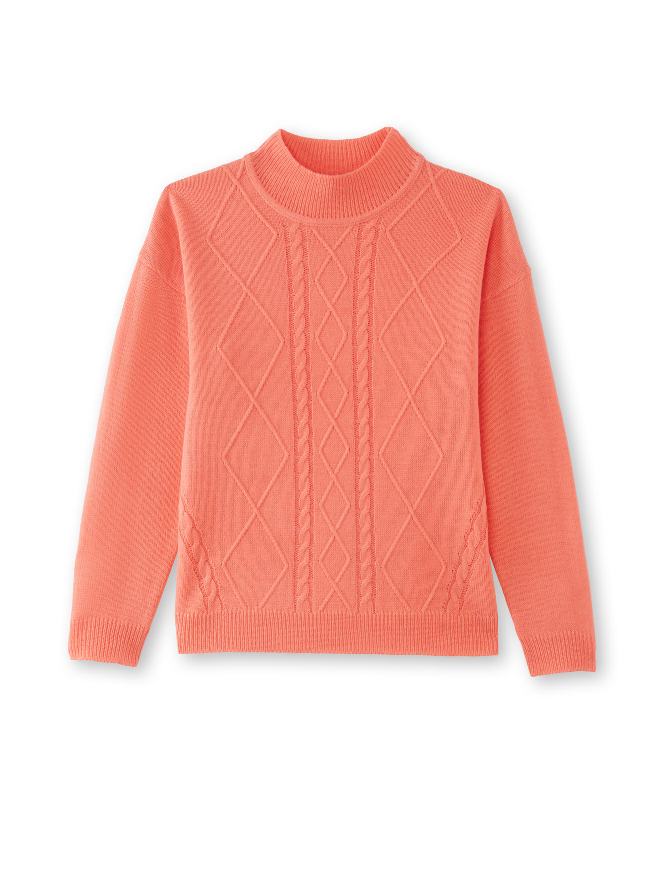 Pull col montant torsadé 30% laine