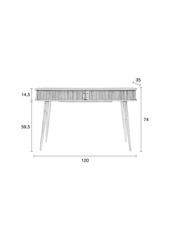Zuiver Barbier sidetable console tafel eiken