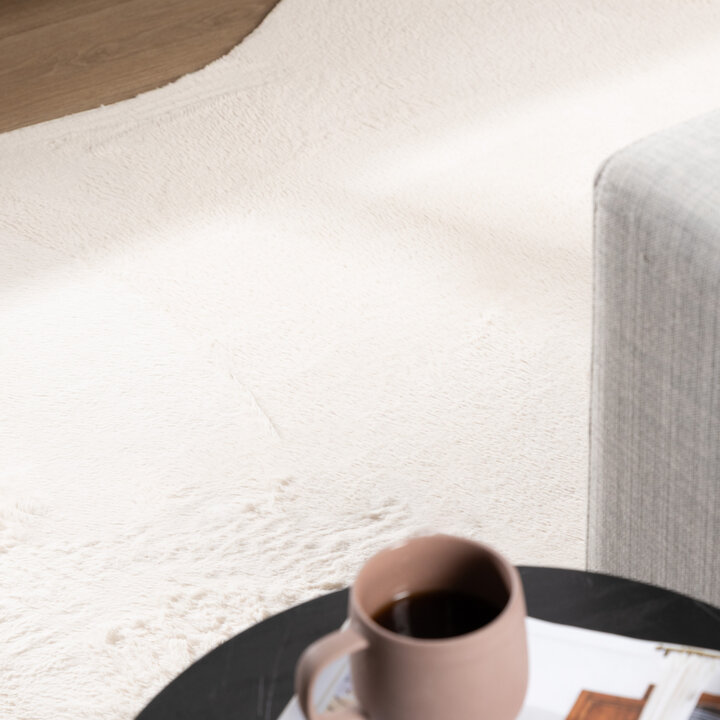 Zacht laagpolig vloerkleed - Cozy Ripple Creme