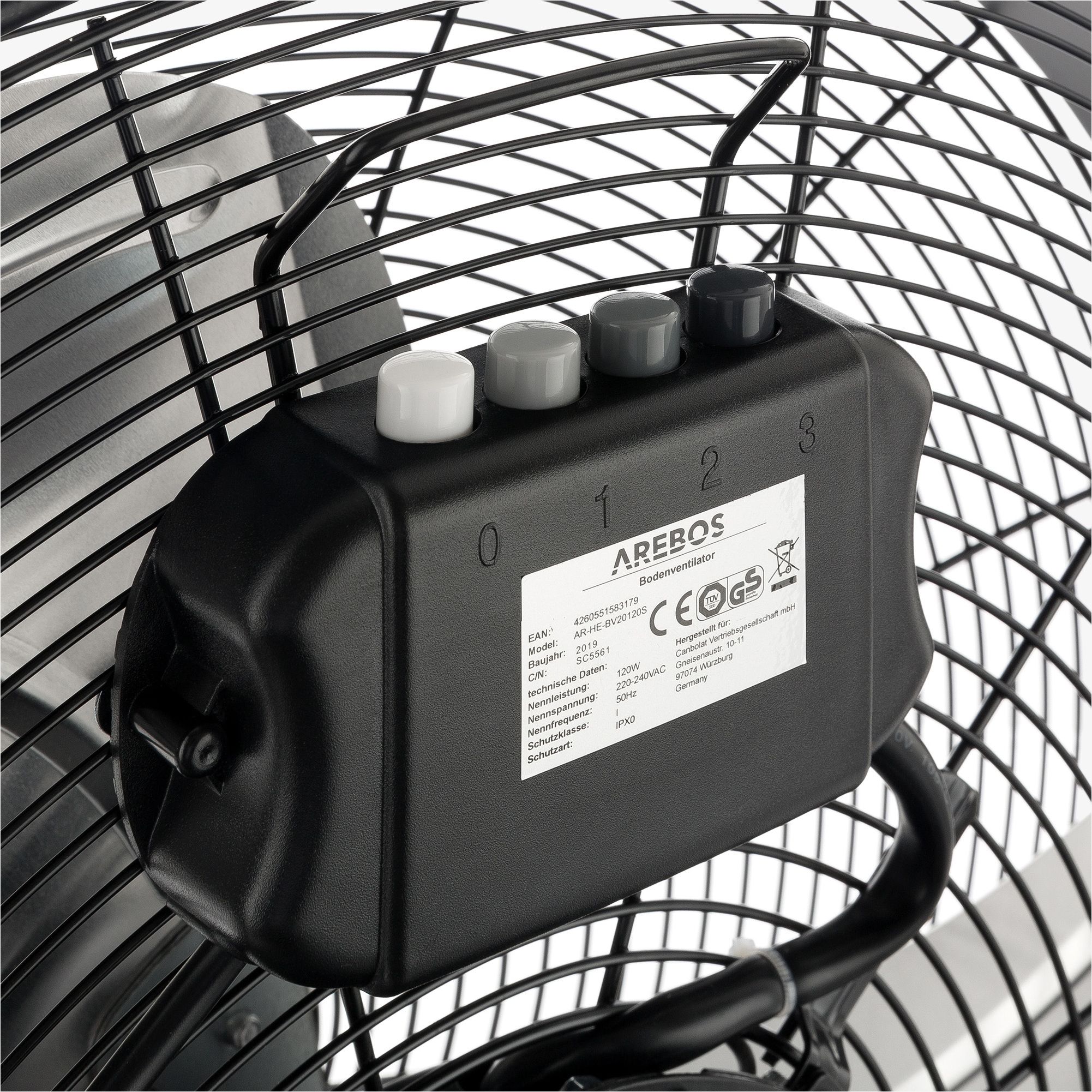 Bodenventilator 20 Zoll 120W