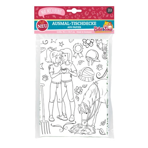 Mal Mich Bunt - Mal Mich Bunt Ausmal-Tischdecke aus Papier, Motiv Bibi und Tina