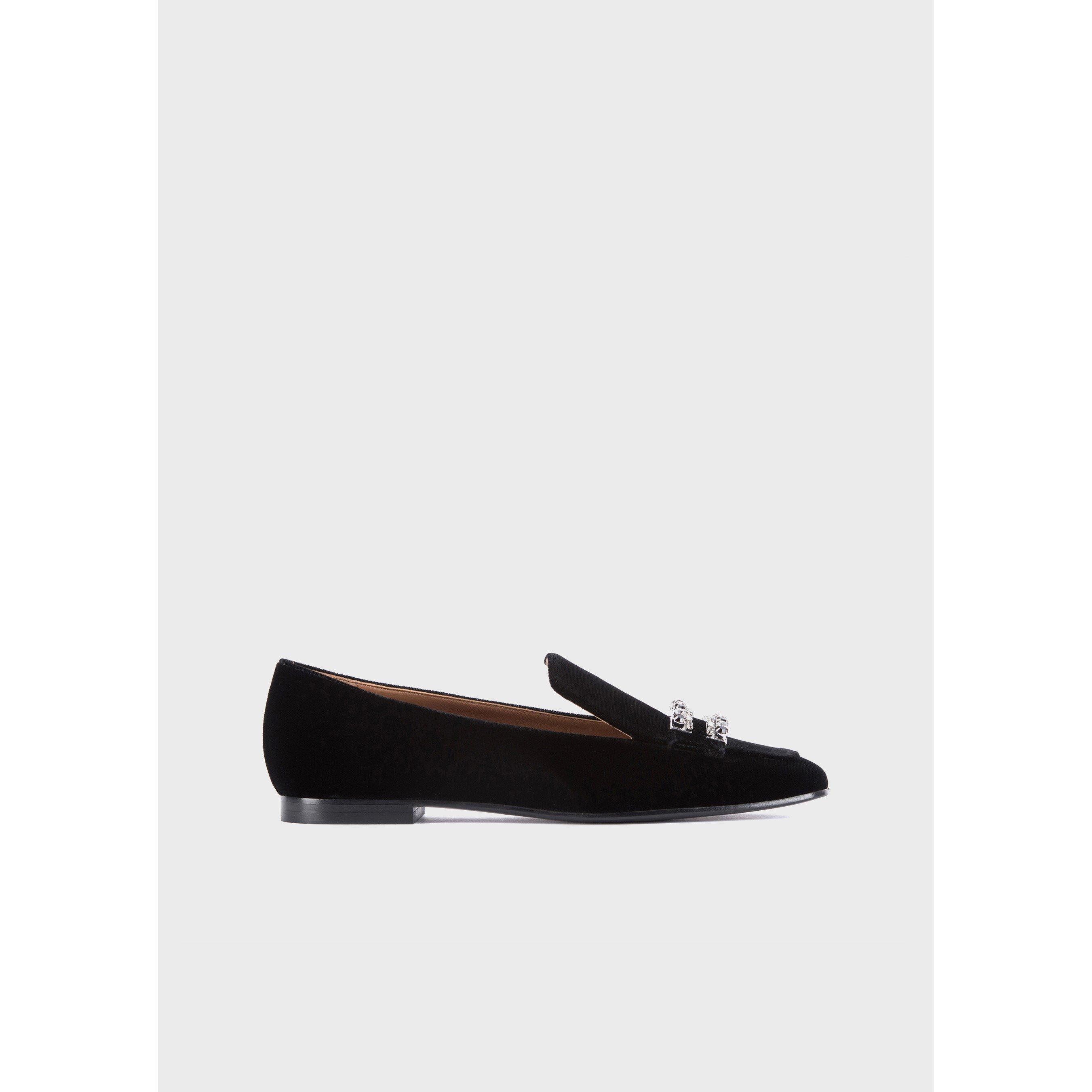 Emporio Armani Crystal Embellished Moccasins