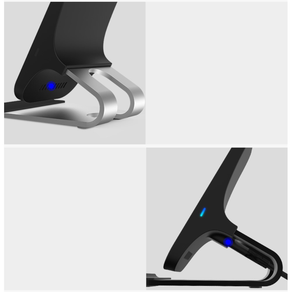 (15W) Universal Qi Wireless Charger Induktionsladegerät Ladestation - Schwarz