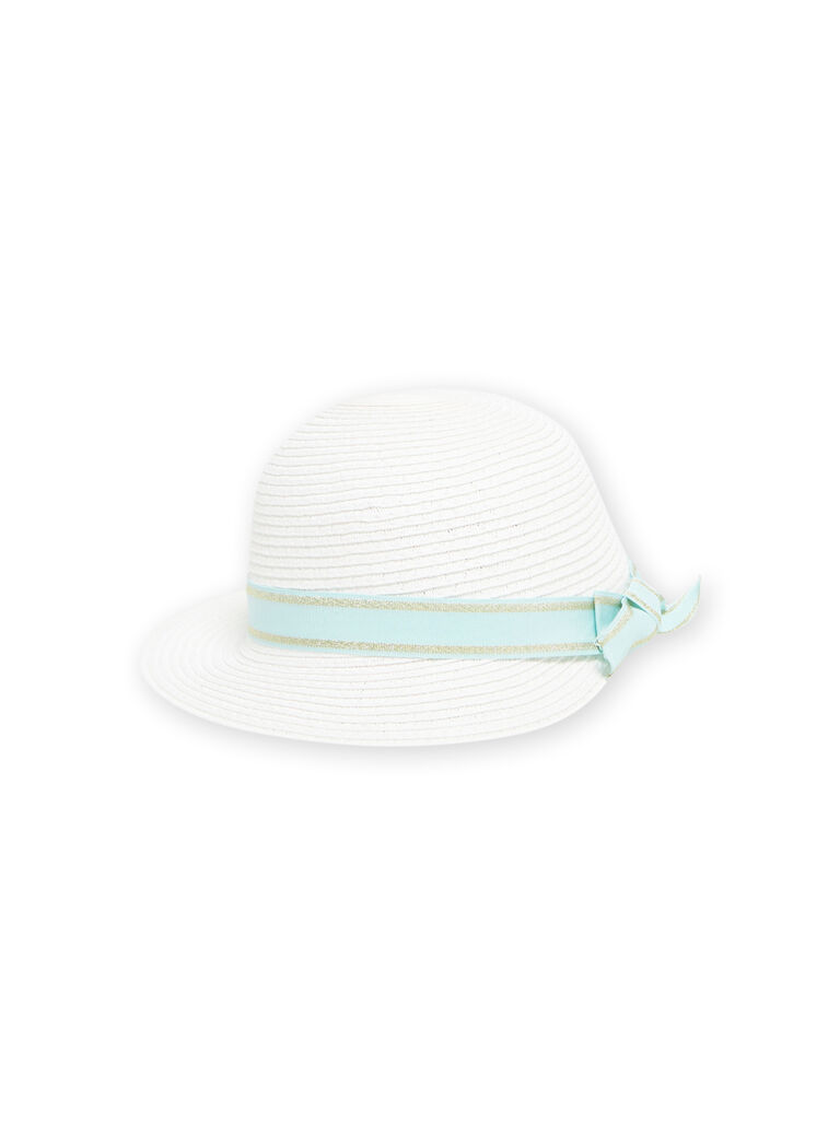 Chapeau blanc enfant fille