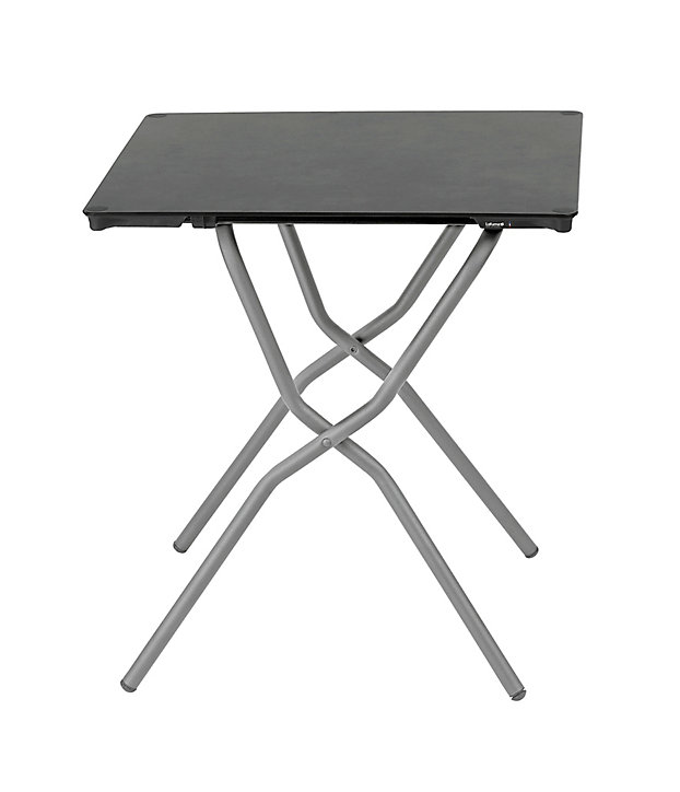 Table de jardin pliante Anytime en acier coloris minéral L.64 x l.68 x H.73 cm