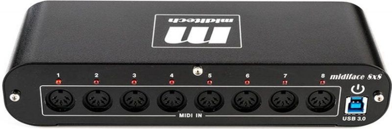 Miditech - MIDIFACE 8x8 - MIDI-interface - Zwart - Professioneel