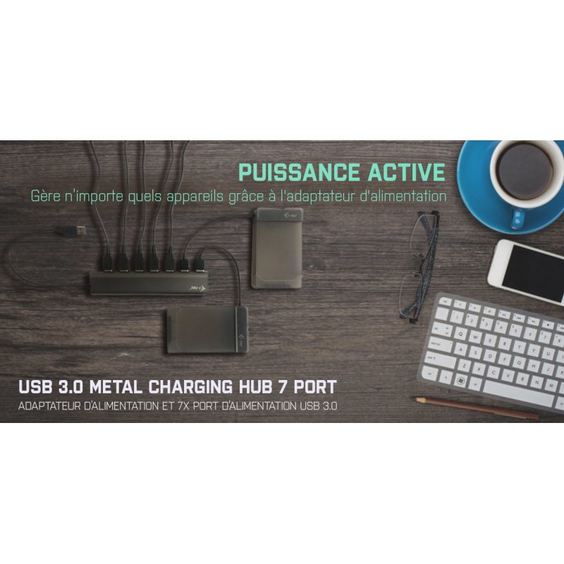 i-tec Metal Superspeed USB 3.0 7-Port Hub