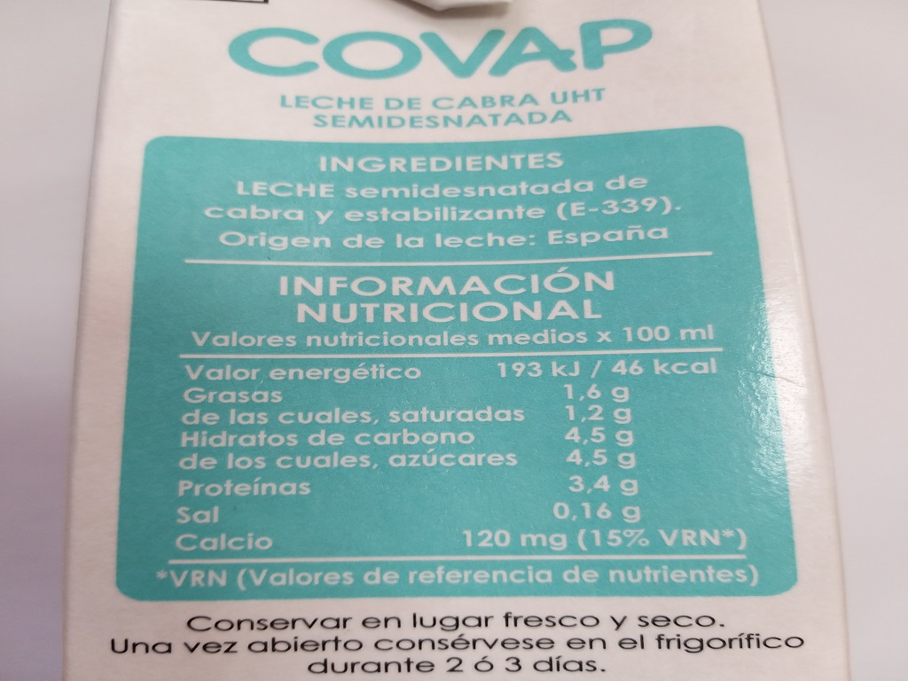 LEITE COVAP DE CABRA 1L