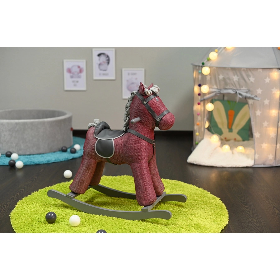 knorr toys® Schaukelpferd Pink horse rot