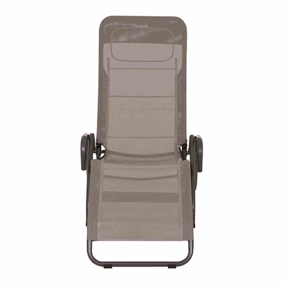 Sonnenliege BITO - taupe-anthrazit - klappbar - 139 cm