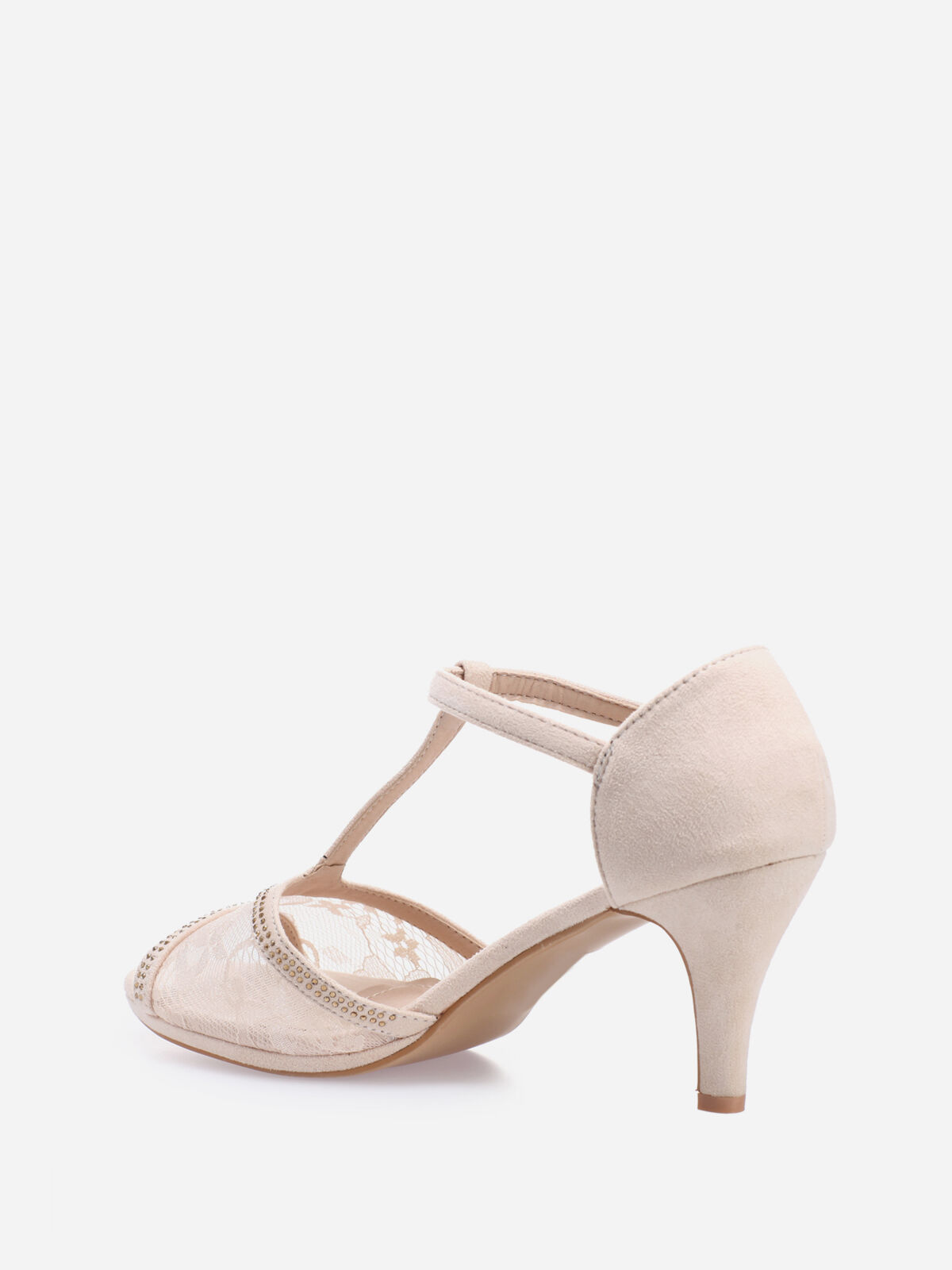 Sandales en dentelle grande tailles- Beige