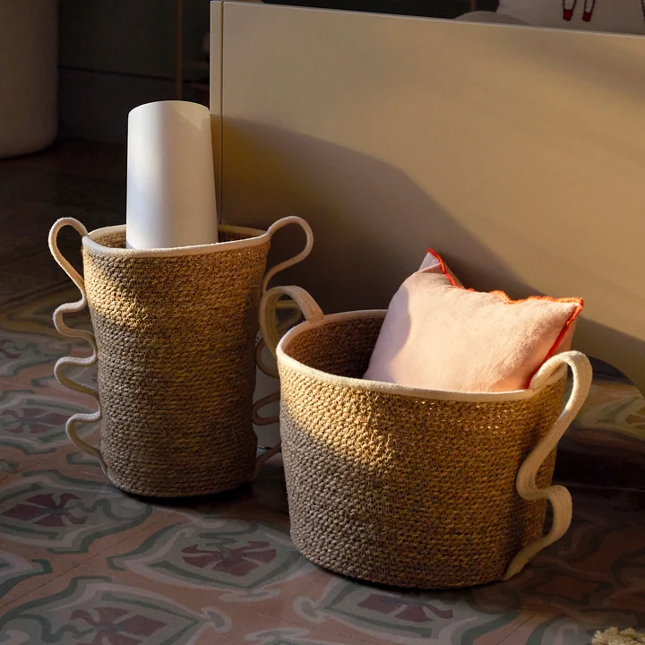 Ferm Living - Verso Korb, brick (2er-Set)