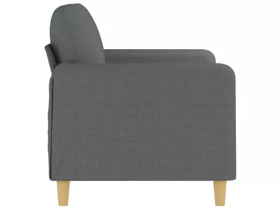 Canapé à 2 places Gris foncé 120 cm Tissu