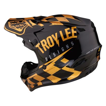 Casque cross TroyLee design SE4 POLYACRYLITE RACE MIPS 2024 - Noir / Jaune