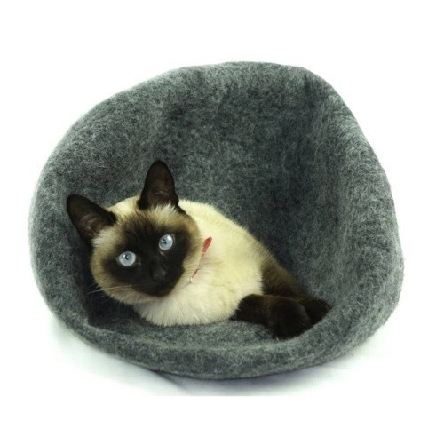 Cama caverna cinza Kivikis para gatos