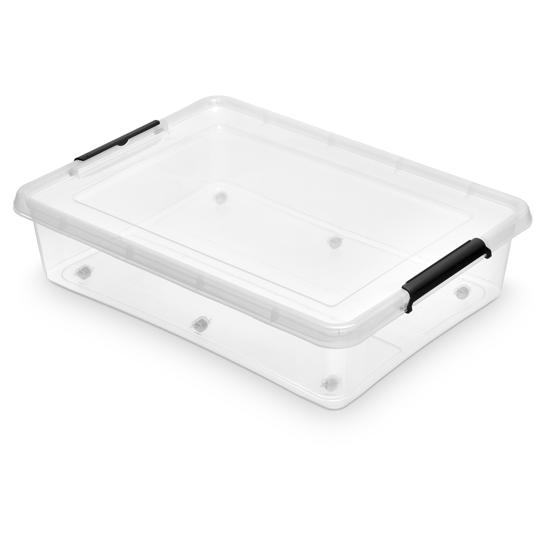 Unterbettkommode - transparent - rollbar - 61 Liter