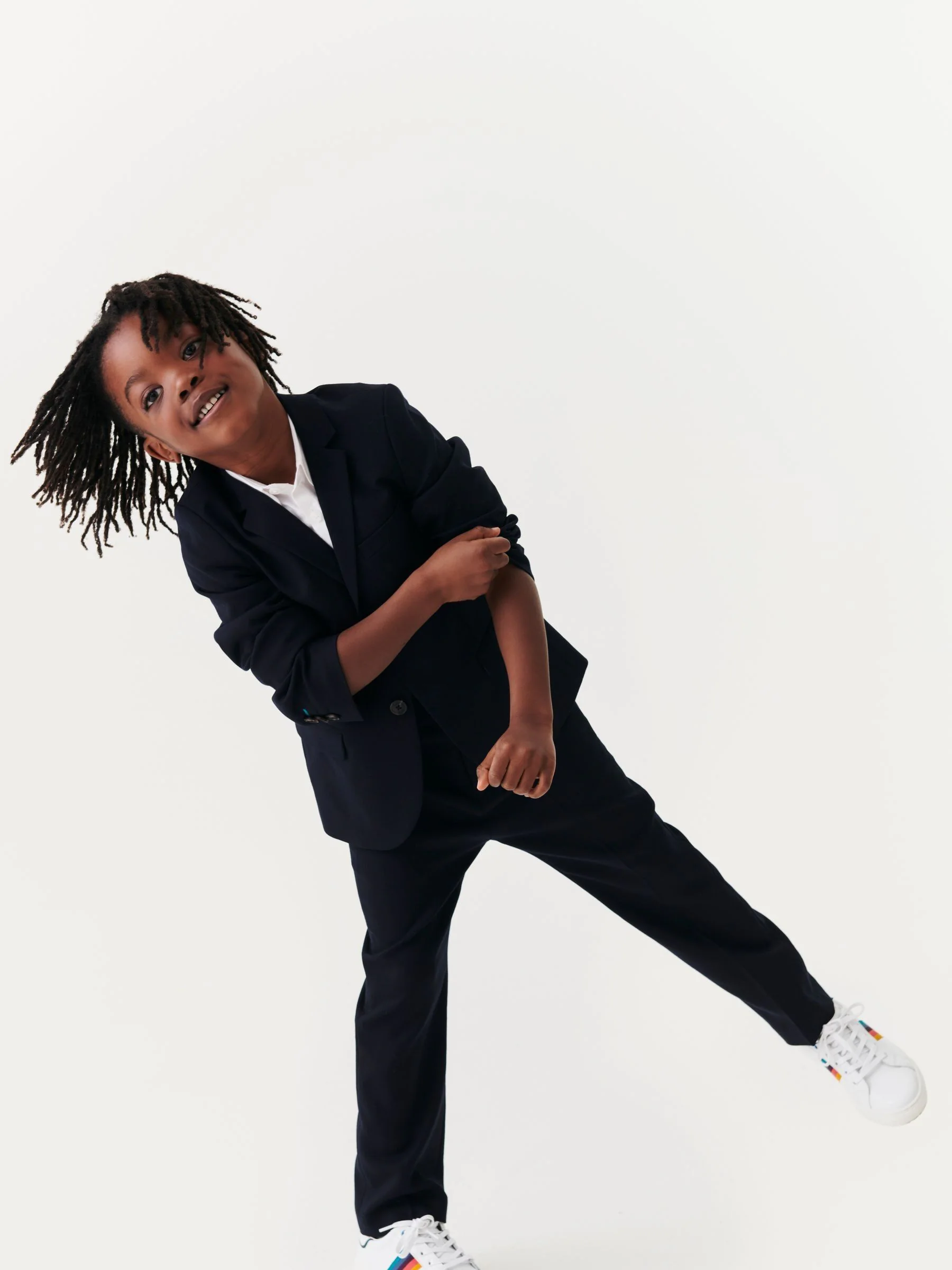 Paul Smith - Junior marineblauw net herenvest voor jongens