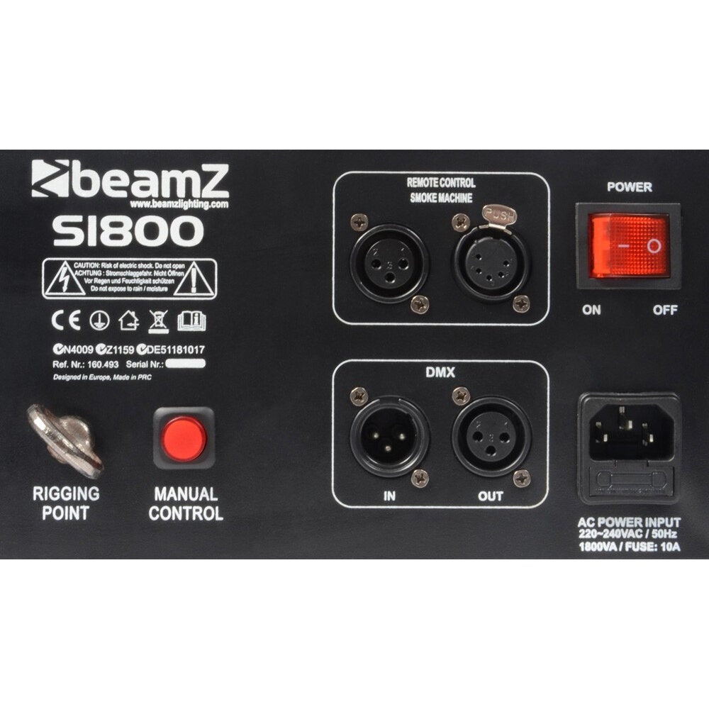 BeamZ S1800 rookmachine DMX horizontaal/verticaal