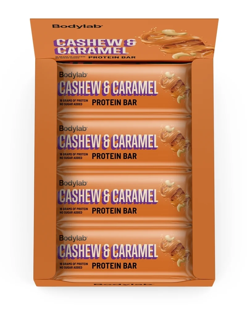 Bodylab Caramel &amp; Cashew Protein Bar 12x55g