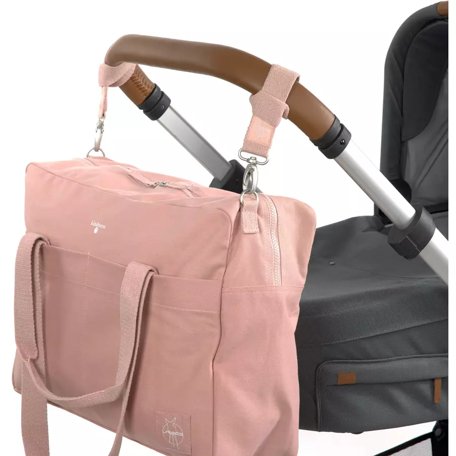 LÄSSIG Wickeltasche Green Label Cotton Essential Bag rosa