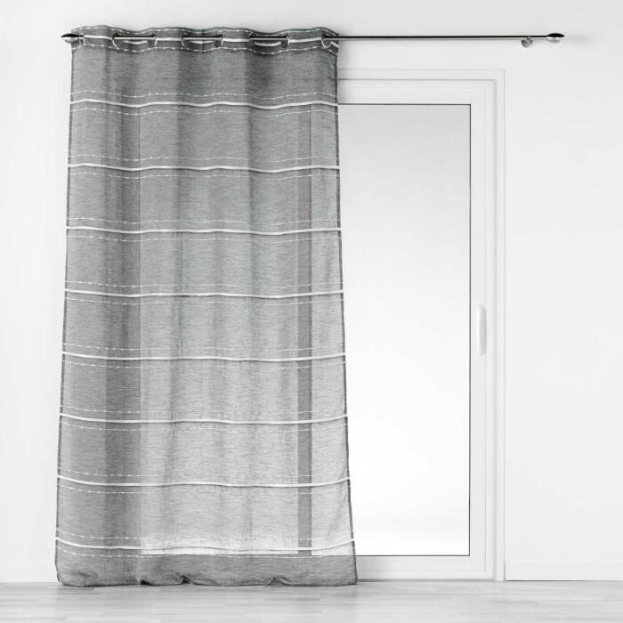 PANNEAU A OEILLETS 140X240CM EFFET LIN TISSE ALORIA