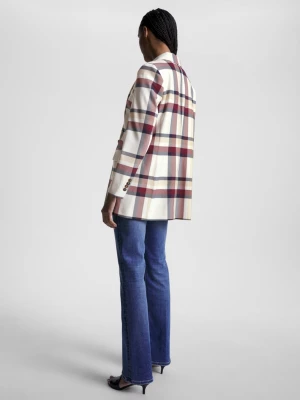 Blazer xadrez de abotoamento duplo