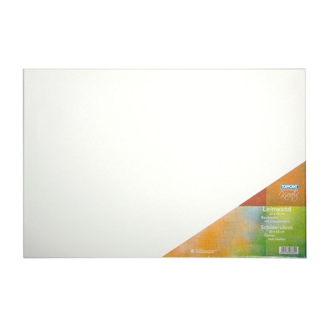 Keilrahmen 40 x 60cm, 100% Baumwollegewebe grundiert