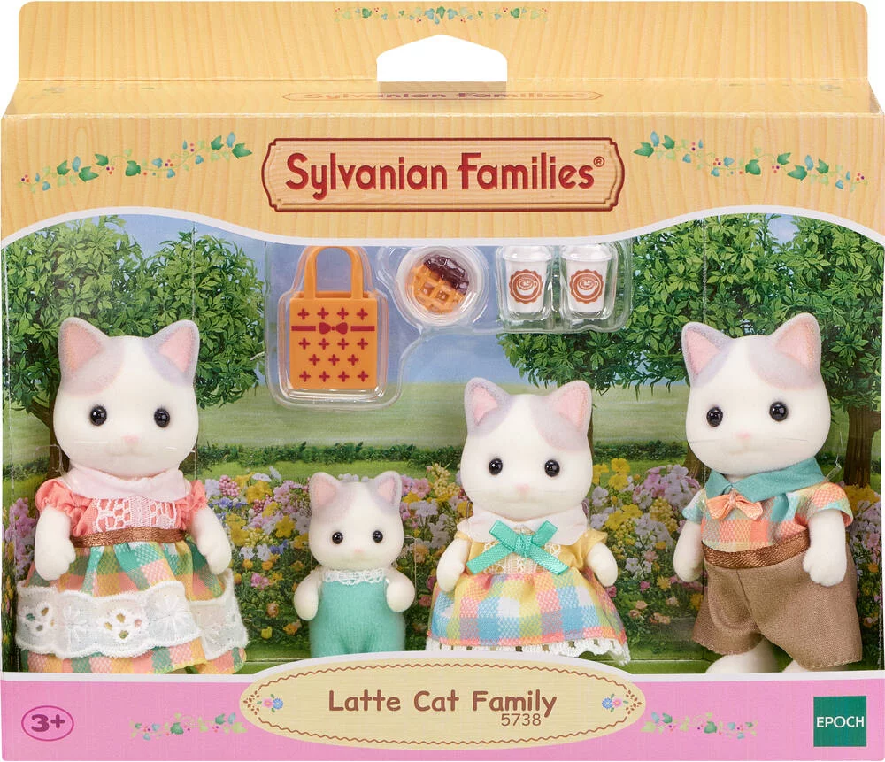 LA FAMILLE CHAT LATTE - SYLVANIAN FAMILLES