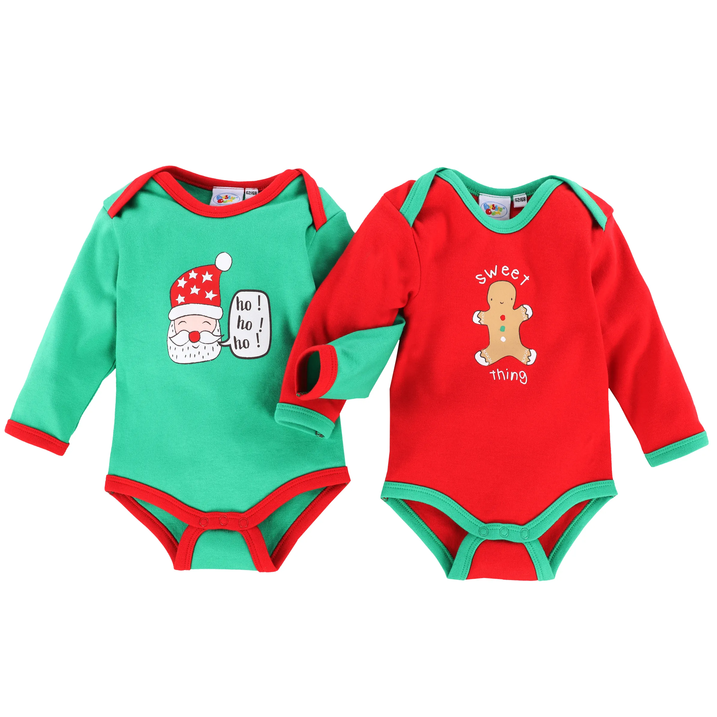 Baby Bodies im 2er Pack mit X-Mas Motiv