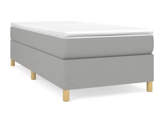 Sommier à lattes de lit Gris clair 100x200 cm Tissu