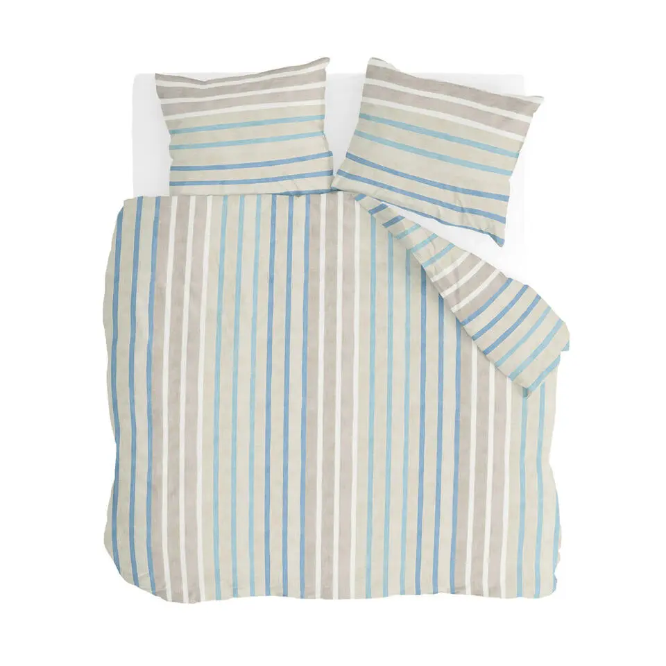 Walra - Dekbedovertrek Natural Stripes - 240x220 cm - Jade