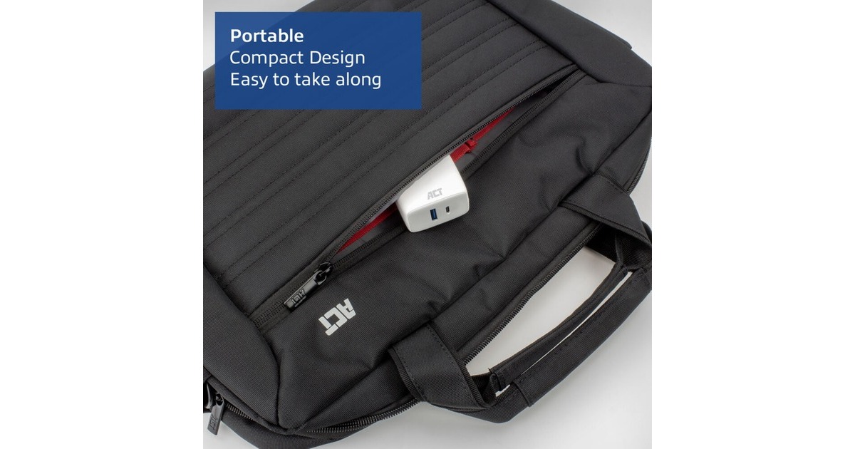 ACT ConnectivityUSB-C & USB-A lader 20W met Power Delivery PPS, Quick Charge, GaNFast oplader  (Wit)