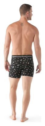 Boxer Homme Smartwool Merino Print Noir