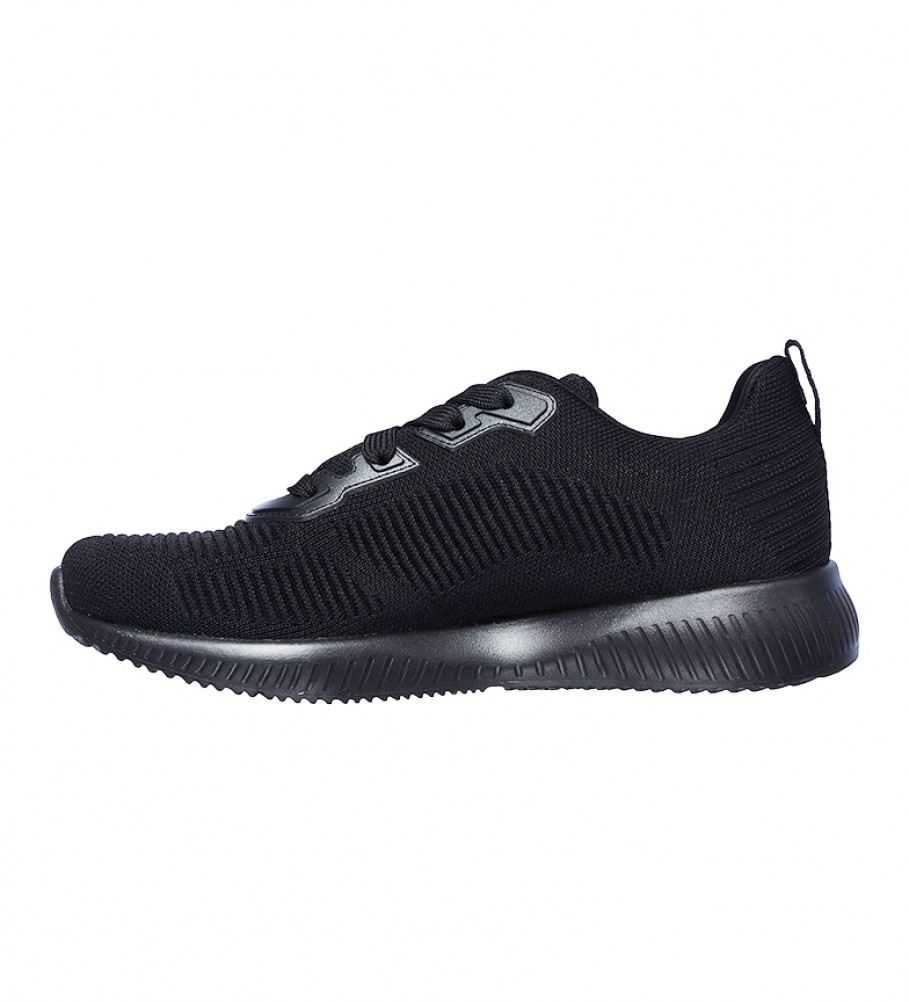 Tênis Skechers Bobs Sport Squad Tough Talk preto com espuma viscoelástica