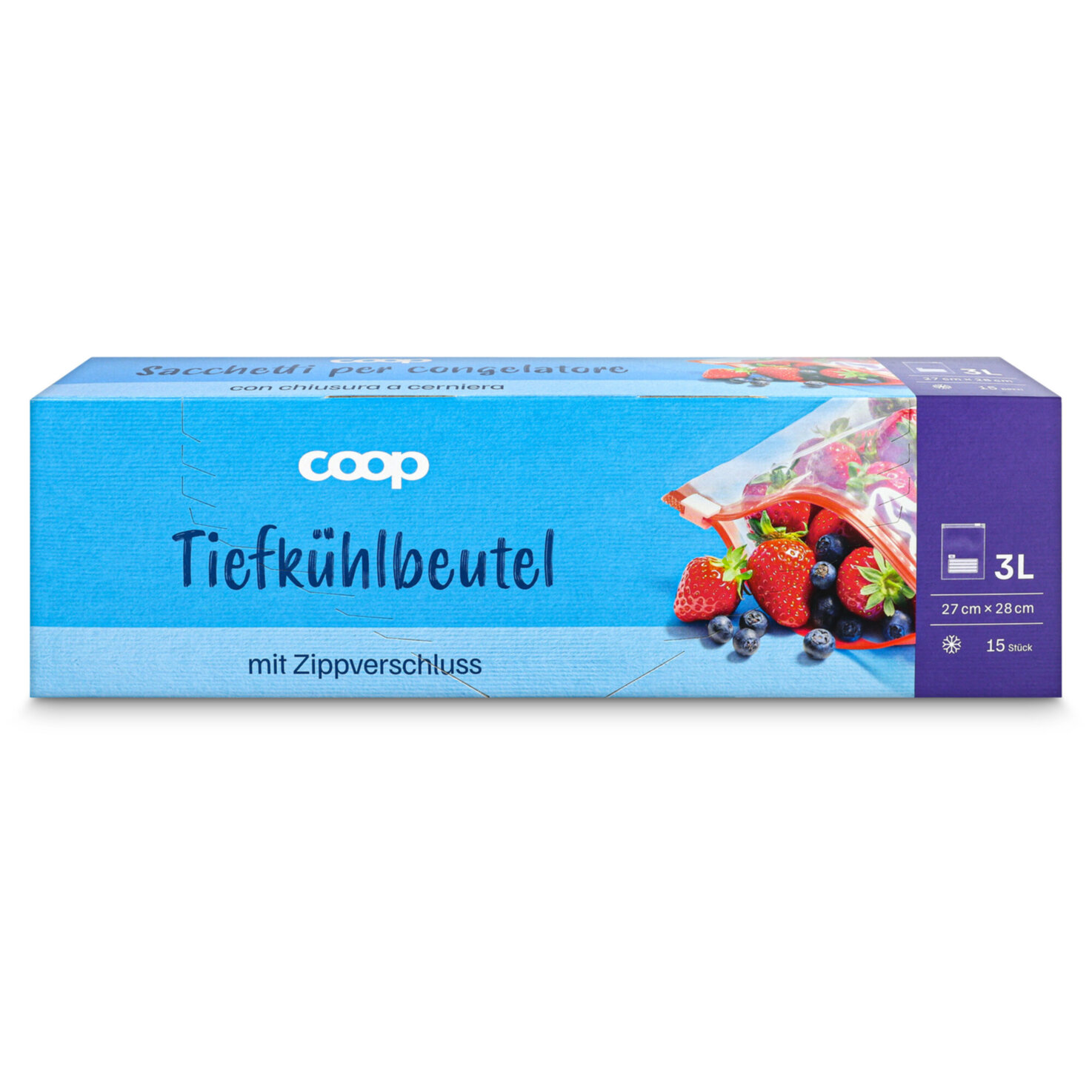 Tiefkühlbeutel mit Zipverschluss 3L 15 Stück