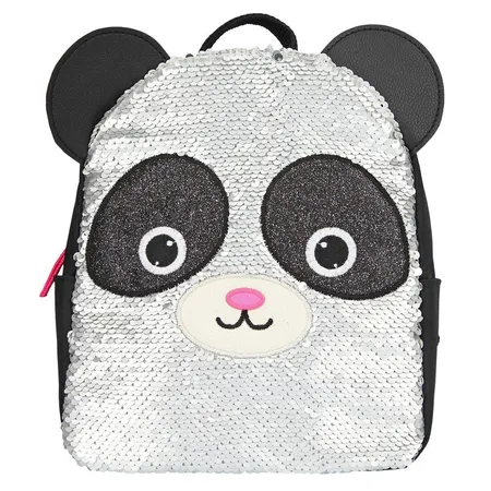 Depesche SNUKIS Plüsch Panda Rucksack mit Pailletten