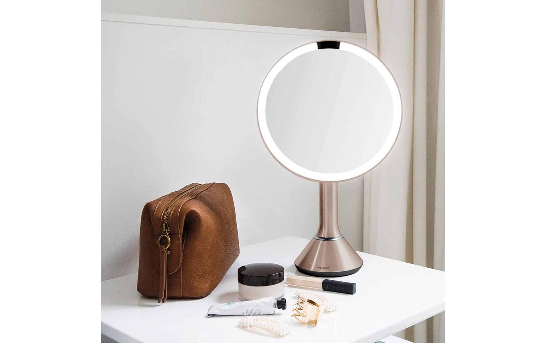 Kosmetikspiegel mit Sensor Touch Control Rosegold<br>Sensorspiegel mit Touch-Helligkeitsregelung