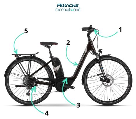 Vélo de Ville Électrique Raymon CityRay E 6.0 SE Shimano Nexus 5V 500Wh 700mm Noir 2024 - Produit Reconditionné