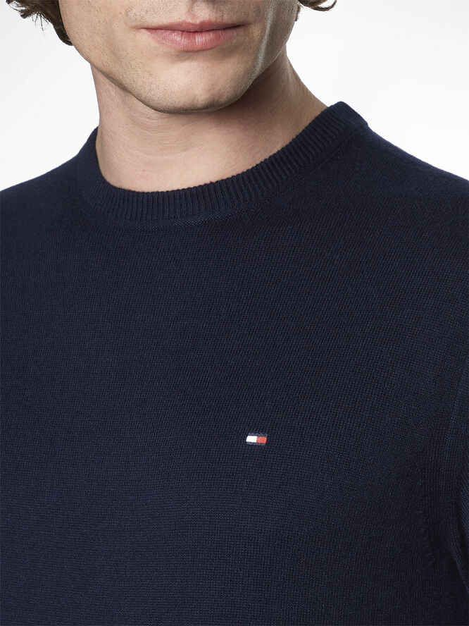 Tommy Hilfiger PIMA ORG CTN CASHMERE CREW NECK Desert sky