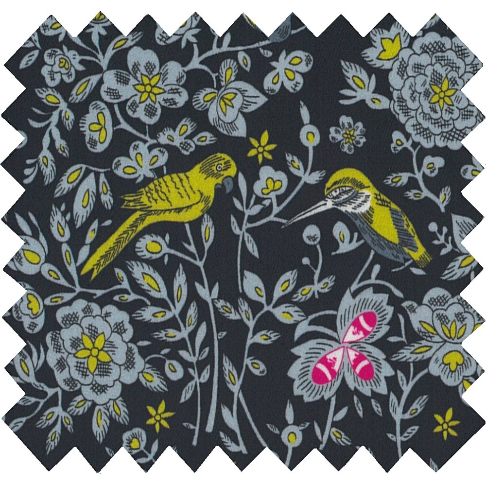 Tissu Enduit Au Mètre Nuit D'oiseaux