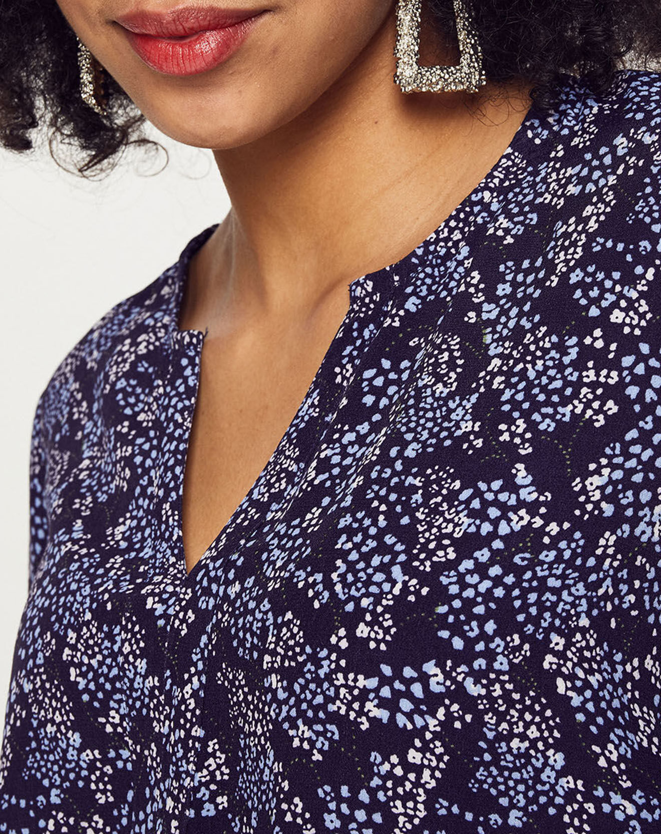 Esprit Blouse mini léopard bleu foncé