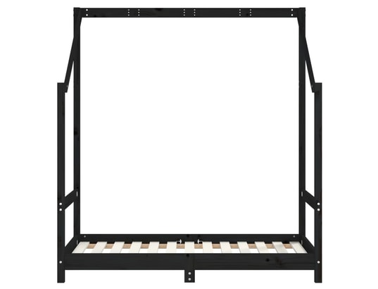 VIDAXL - Lit enfant Cadre de lit pour enfant noir 70x140 cm bois de pin massif