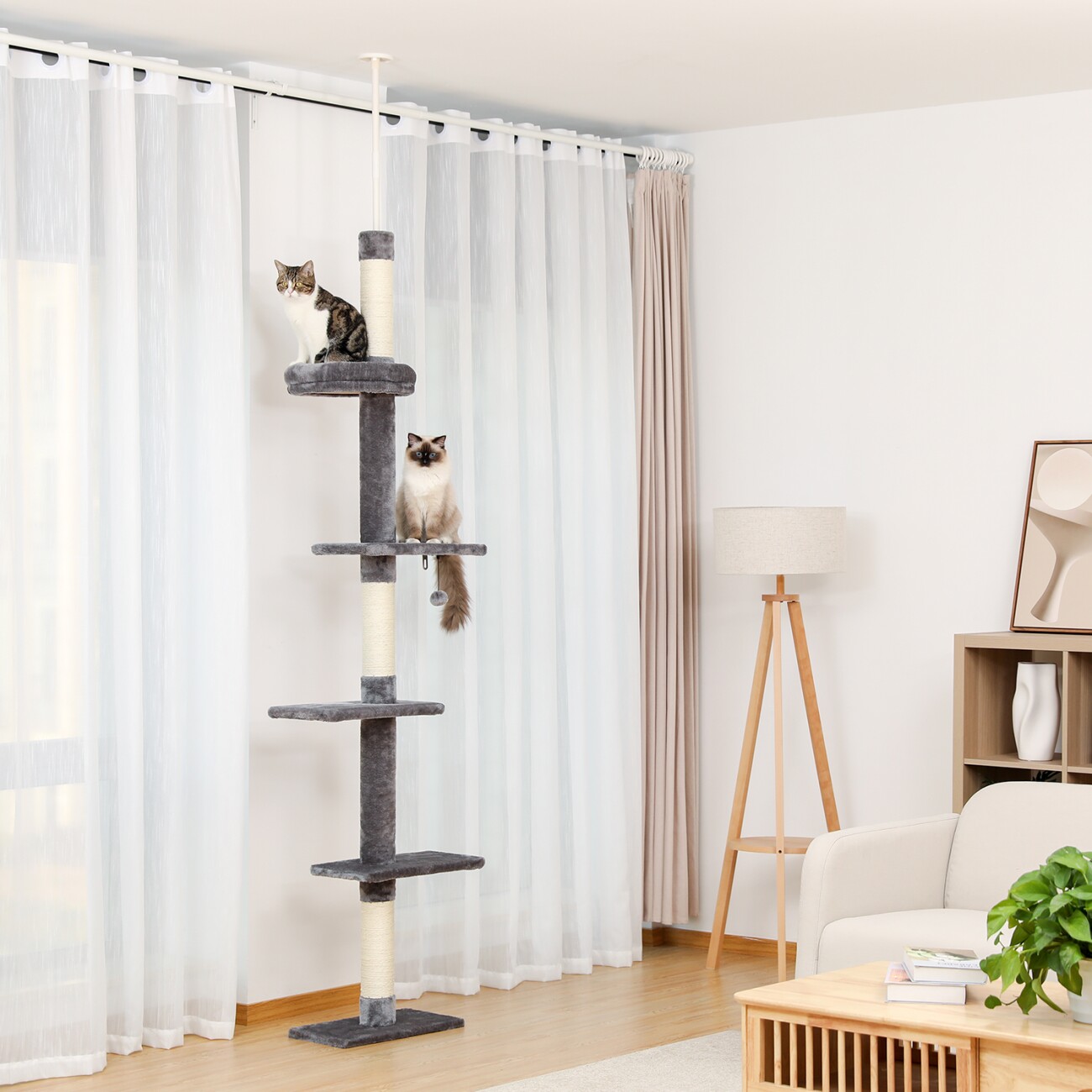 Pawz Road Deckenhoch Kratzbaum Basic grau