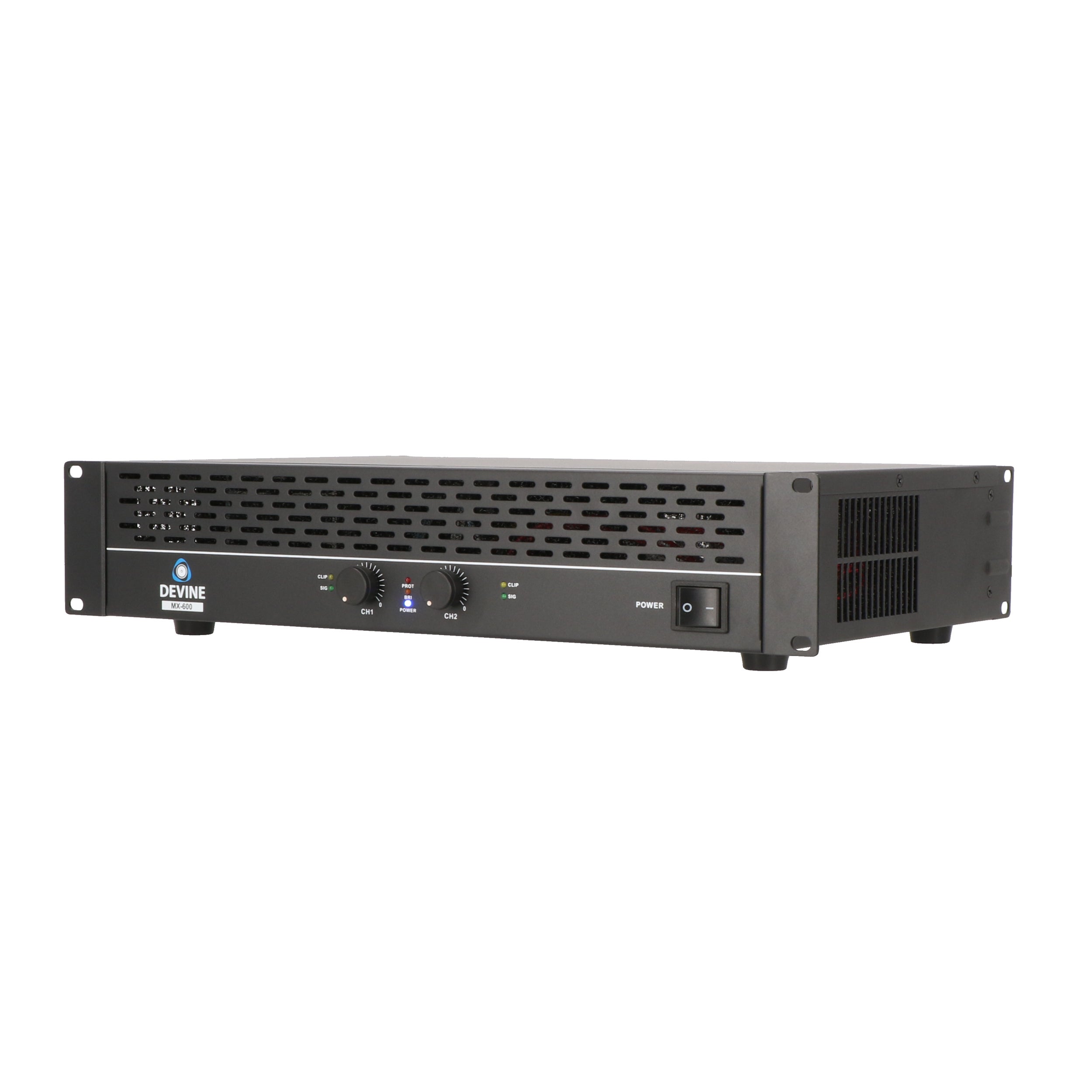 Devine MX-600 2-kanaals PA-eindversterker 2x 300W @ 8 Ohm