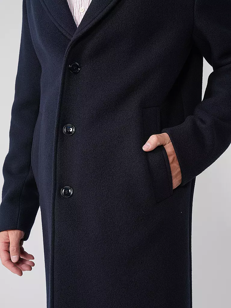 BOSS Wollmantel dunkelblau