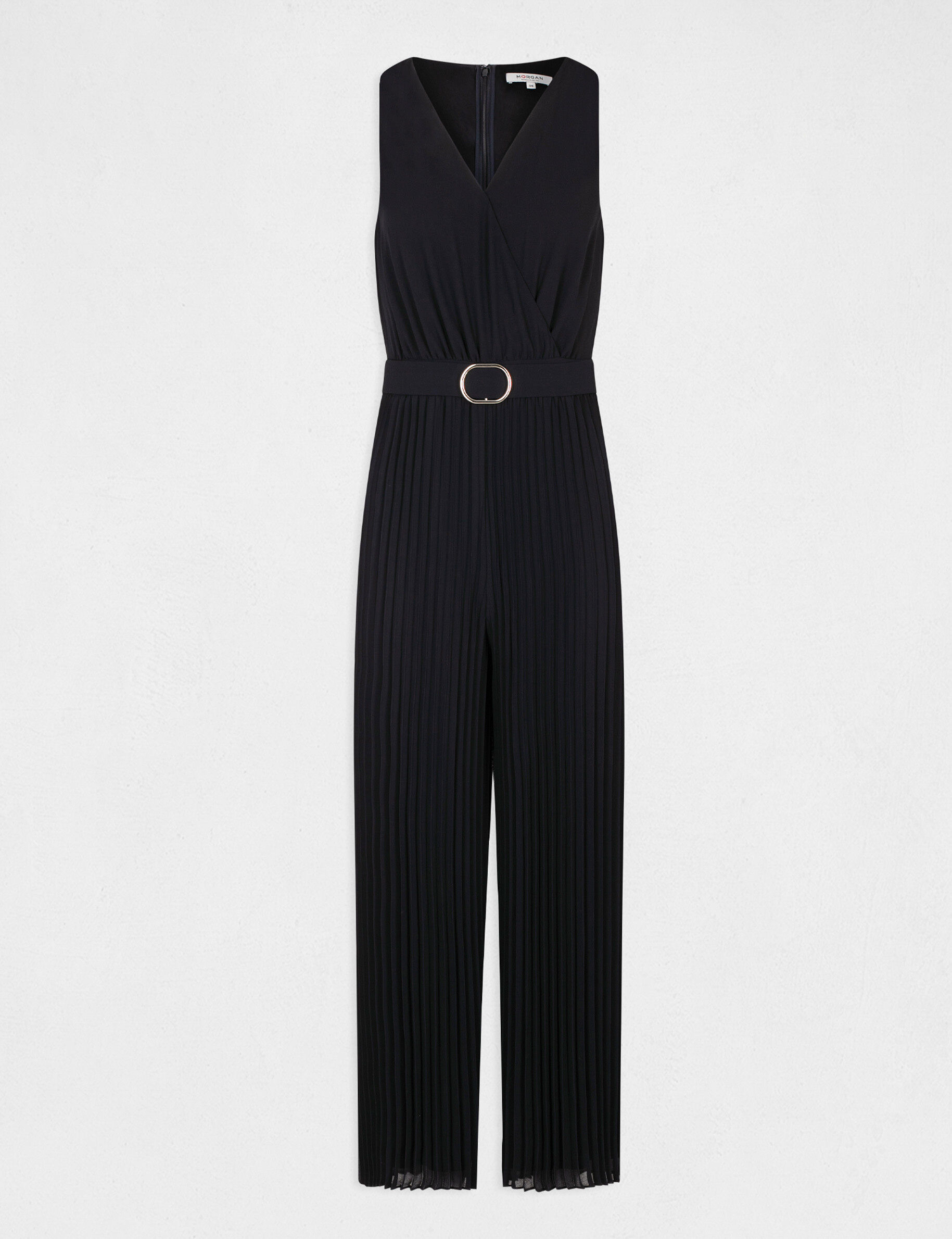 Combinaison ample à jambes plissées marine femme - marine