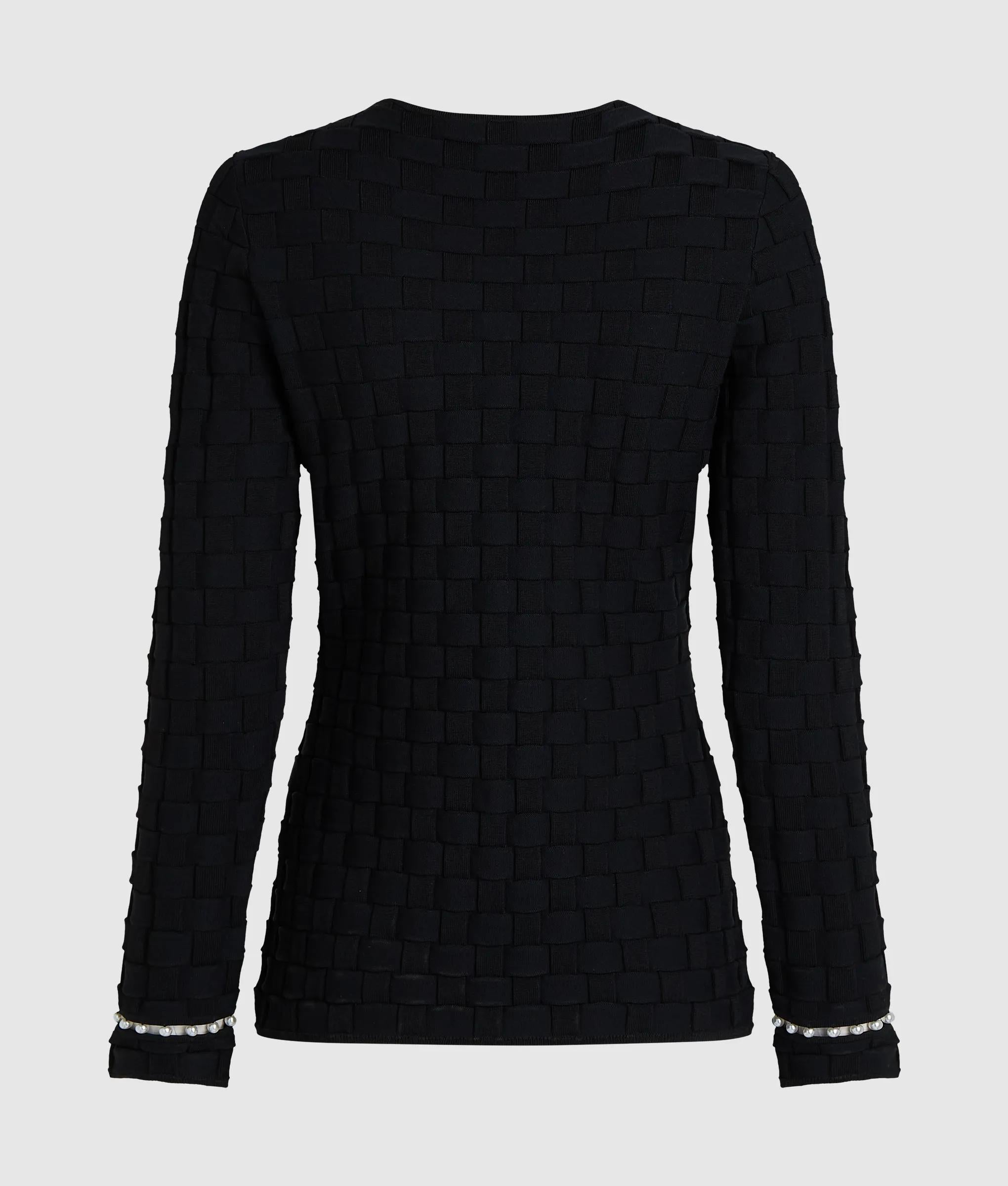 Gebreid vest met imitatieparels