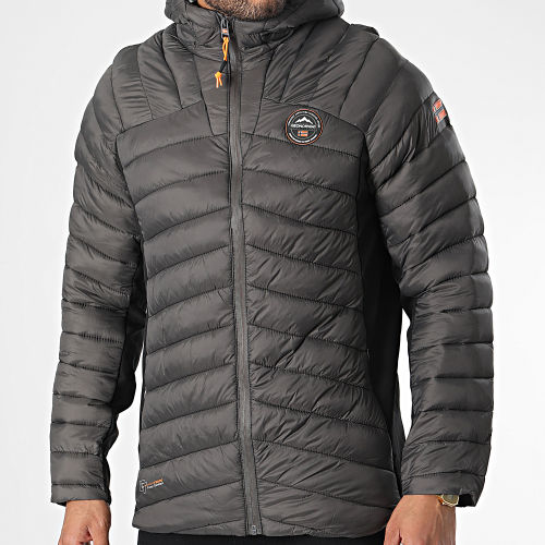 Doudoune Capuche Carlis Gris Anthracite