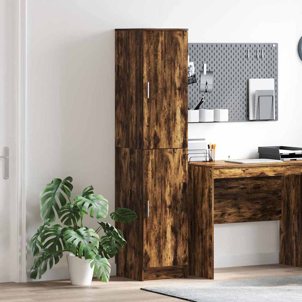vidaXL Hoge tafel gerookt eiken 35 x 39 x 168 cm