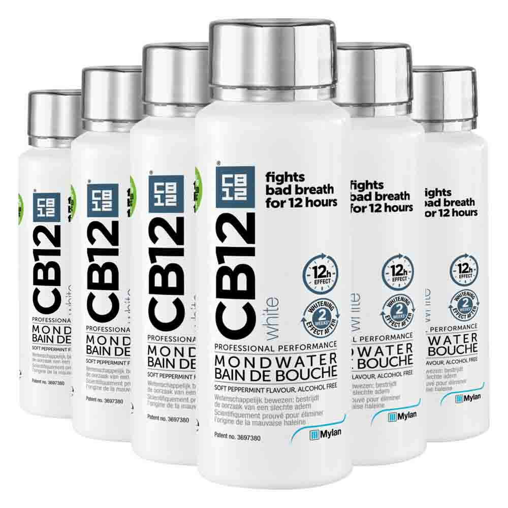 6x CB12 Mondwater White250 ml